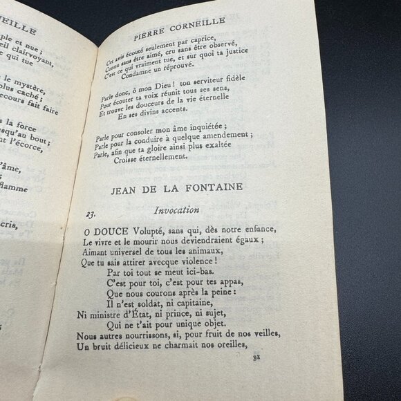 Antique Softcover French Book of 100 Best Poems 1925 PARIS FRANCE - Picture 7 of 11